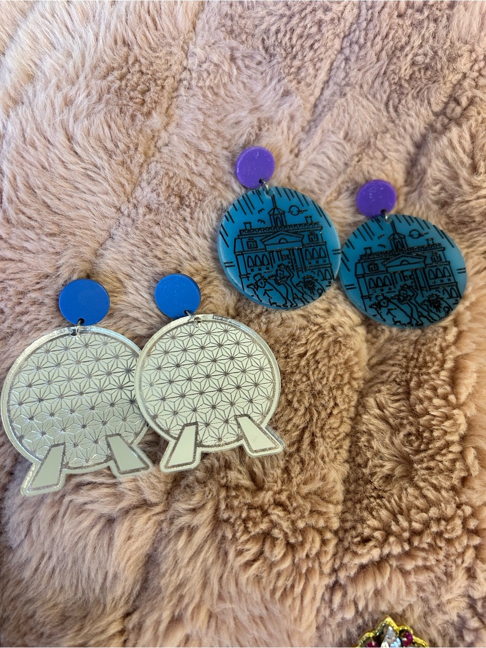 Disney Parks Epcot & Haunted Mansion Earrings NEW